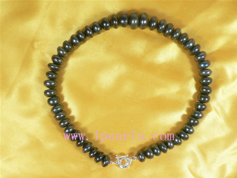 12-16mm natural button freshwater pearl necklace